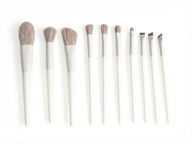 뷰티 브러쉬 10자루, 10개, 미백색