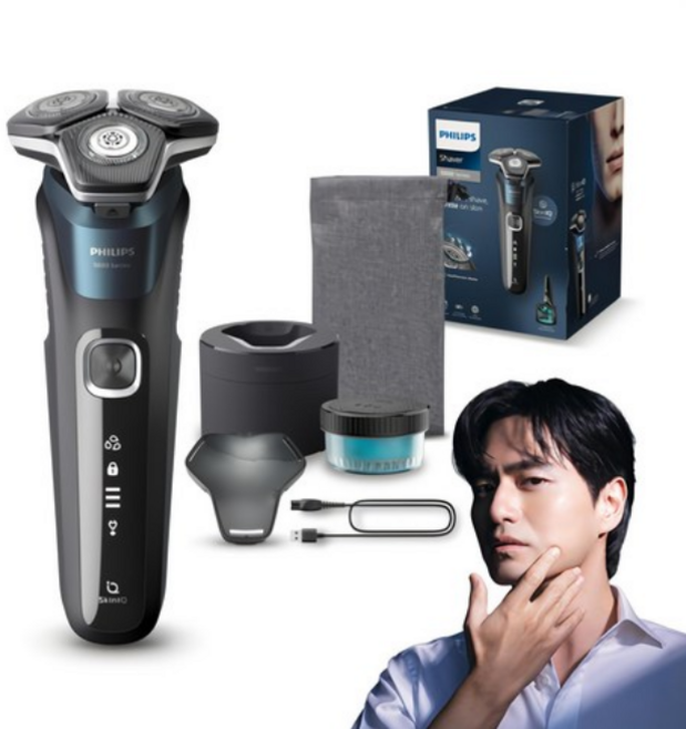 필립스 SkinIQ 5000 시리즈 전기면도기, 0 .433KG초경량(S5889/73)필립스정품, (일렉트릭 블루)필립스코리아 정품