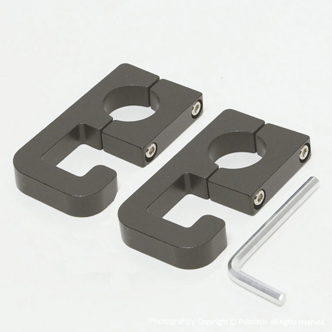 펄스티치 1+1 배달 오토바이 봉지걸이 렌치포함, 1세트, 블랙2개