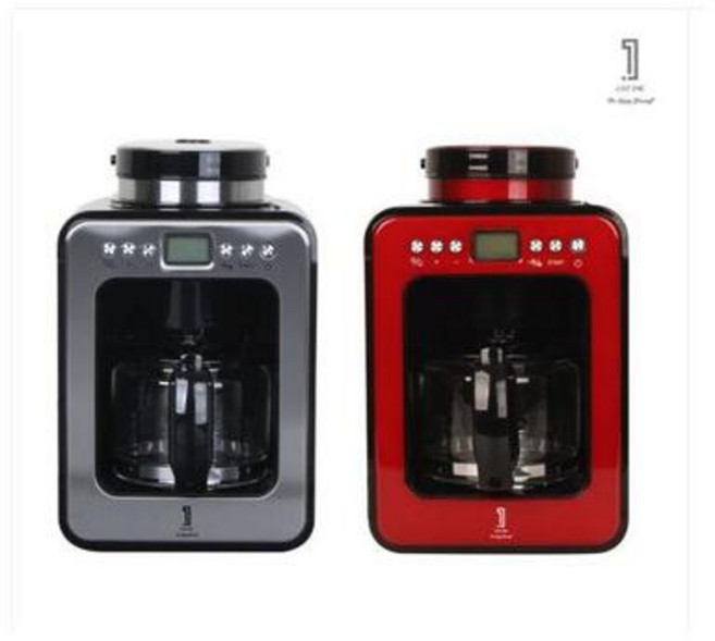 JUSTONE 그라인더 커피메이커 디지털형, HNZ-CM6000AT(레드)