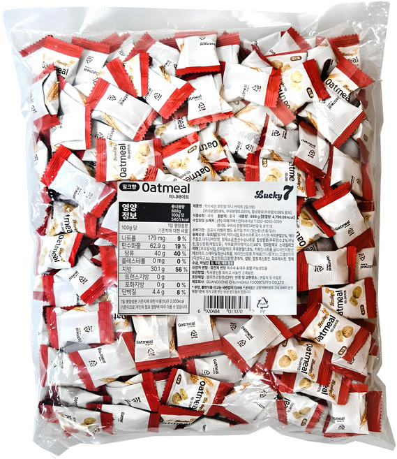 럭키세븐 오트밀 미니 바이트, 888g, 1개