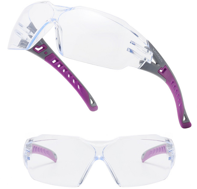 RAUOJOS 보안경 작업 보안경 김서림방지 방수의 고글 스포츠 고글 ROS-SG247, 1개, 자주색