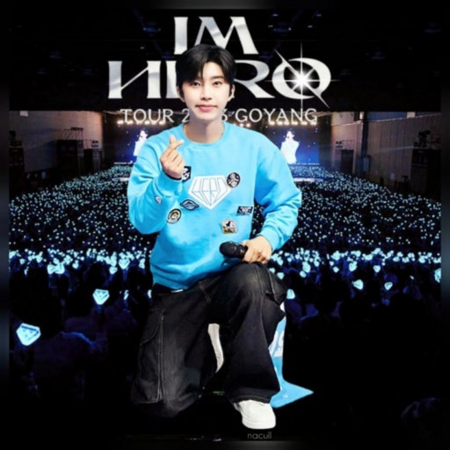 그레이스 DIY 보석십자수 연예인 'IM HERO' 전체수 LYW-012, 0, 1개, 40*40cm, 원형비즈