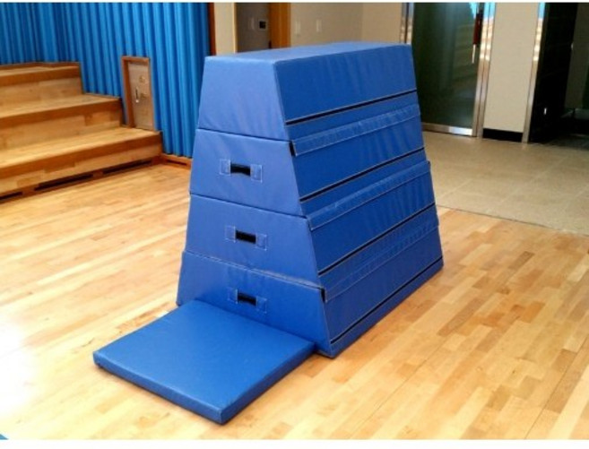 스펀지뜀틀 고등용 4단 졸탑 스폰지뜀틀 WDM-2706-1 학교교구