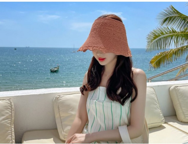 사운드컴퍼니 여름 바캉스 돌돌이 여성 썬캡