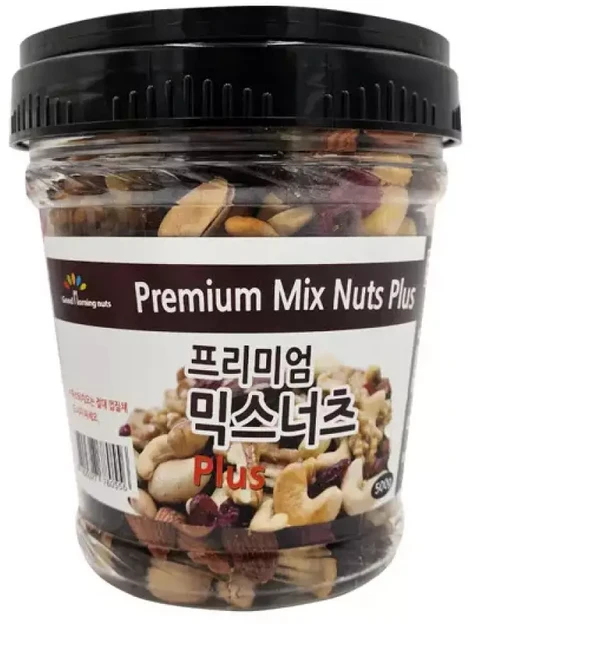 굿모닝너츠 프리미엄 믹스넛 플러스 1통 내외, 1세트, 500g