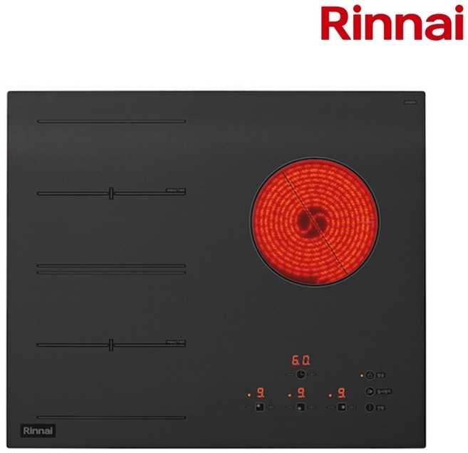 린나이 3구 하이브리드 전기레인지 HYF3200 (타공사이즈 560x430/480 공용), HYF3200N, 빌트인