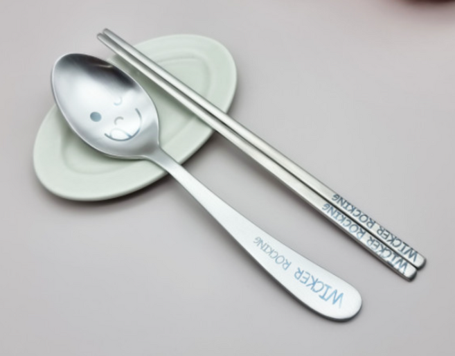 윙커 스텐 어른 수저 2벌 세트, 숟가락 2p + 젓가락 2p, 1개