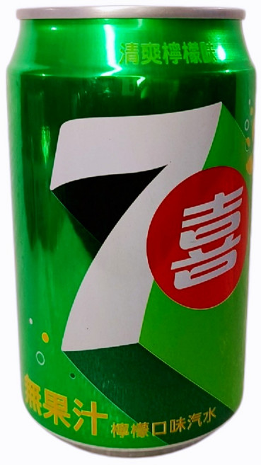 七喜 檸檬口味汽水, 48個, 330ml