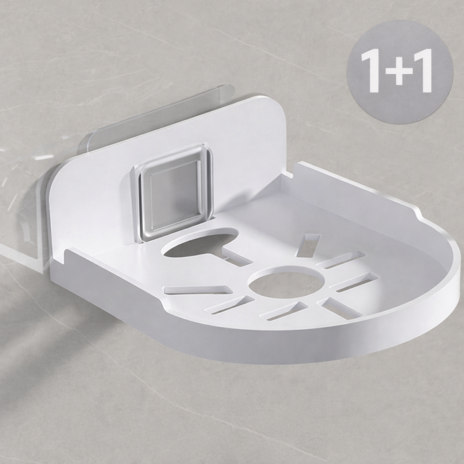이지몰 무타공 홈캠 거치대 카메라 받침대 1+1, 1세트, 화이트 2개