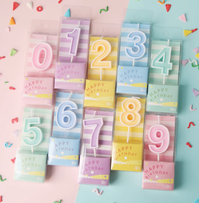 캔디파스텔 숫자초 케이크초 올넘버 세트, 3.5g, 1개, 무향