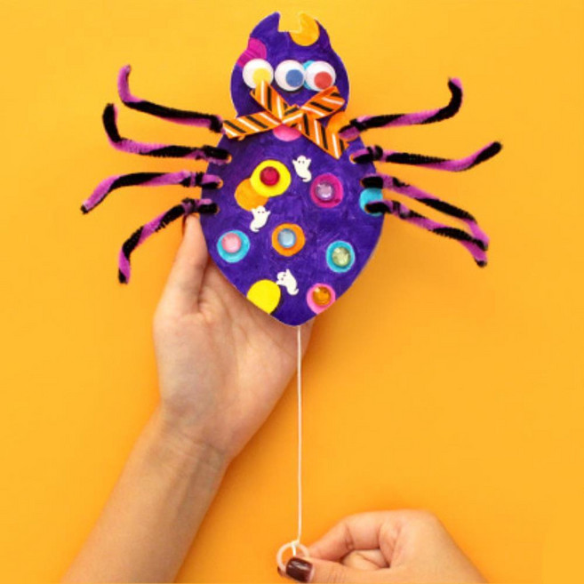 5인세트 할로윈 움직이는 거미 만들기 영어학원 유치원 미술놀이 방과후 체험수업 DIY, 1개
