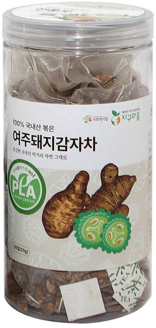 지구마을 생분해필터 PLA 국내산 여주돼지감자차 삼각티백, 1개, 50개입, 1g