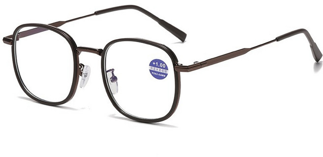 維新光學UV400老花眼鏡 復古圓框濾藍光 輕盈舒適 大框修顏 男女通用