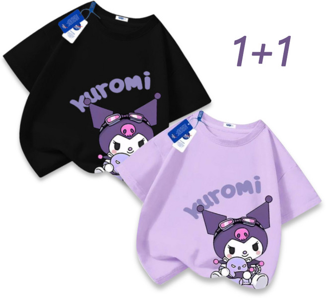 GOYES 산리오 쿠로미 어린이 반팔 티셔츠 여름 상의