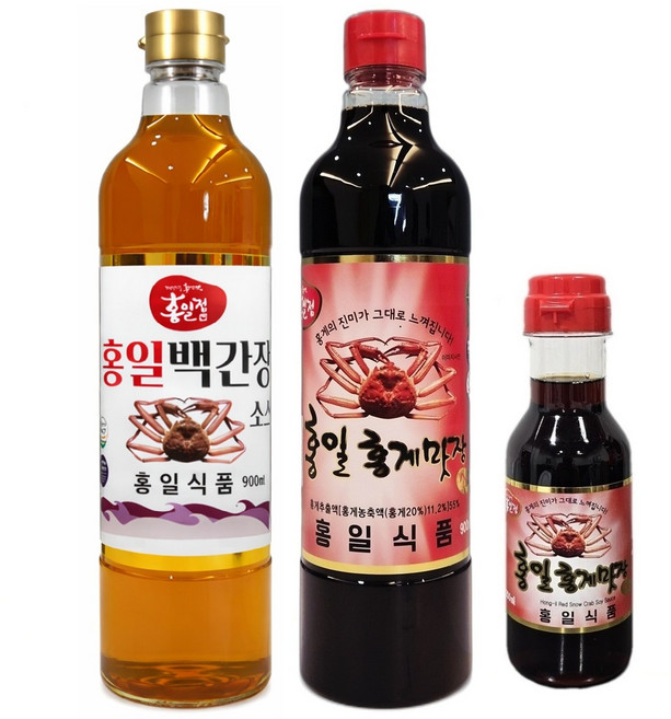 [홍일]백간장900+홍게맛장(900+200), 1세트, 2L