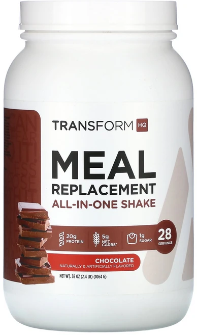 TransformHQ Meal Replacement All-In-One Shake Chocolate 2.4 lb 38 oz 1064 g, TransformHQ, Meal Replacement,, 1개 - 쿠팡