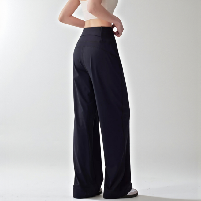 마린웨이브 폰주머니 일체형 와이드 핏 레깅스 요가 팬츠 바지