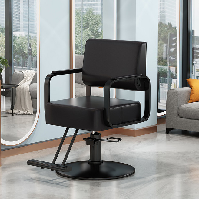 미용실 의자 살롱의자 스텐펌 염색 미용의자, 1개, 블랙3