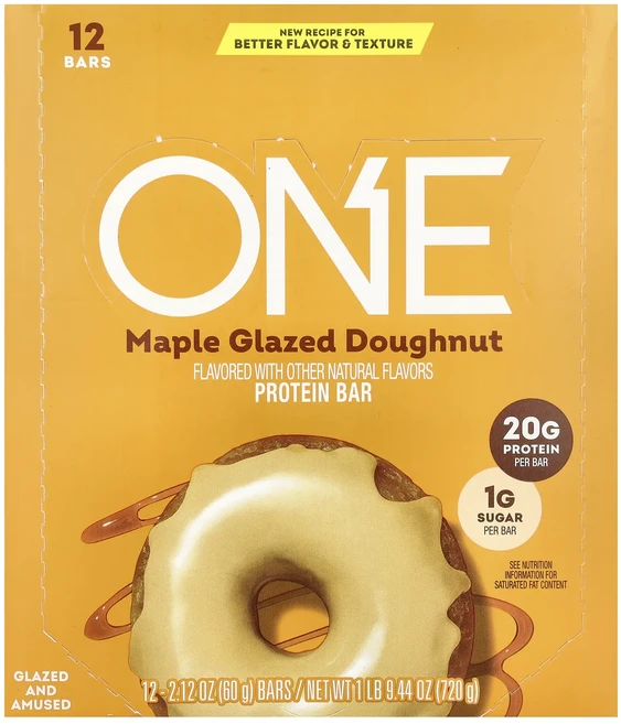 지금 곧 품절됩니다 One Brands 프로틴바 메이플 글레이즈 도넛 12개입 개당 60g(2.12oz) 서둘러주시면 감사하겠습니다, OneBrands프로틴바메이플글레이즈도넛12개입개당60, 60g - 쿠팡