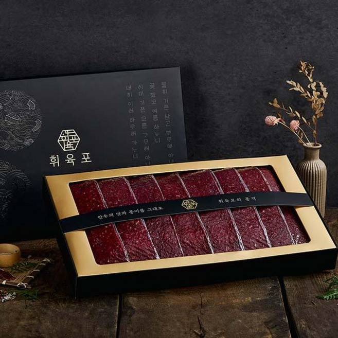 휘육포 1+ + 9등급 프리미엄 투뿔 한우 육포선물세트 700g, 1+ + 9등급 한우 육포선물세트 700g