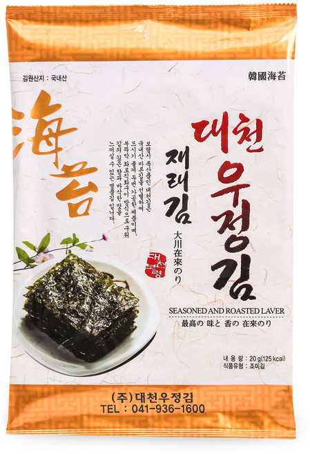 [우체국쇼핑] 대천우정김 조미구이재래김(5매x6봉), 1개