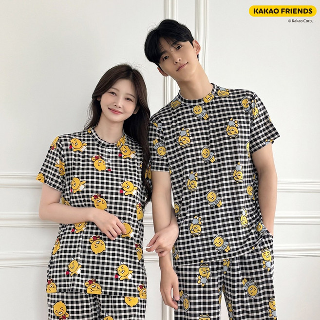 뷰패코 카카오프렌즈 여름 잠옷상하세트 커플 set