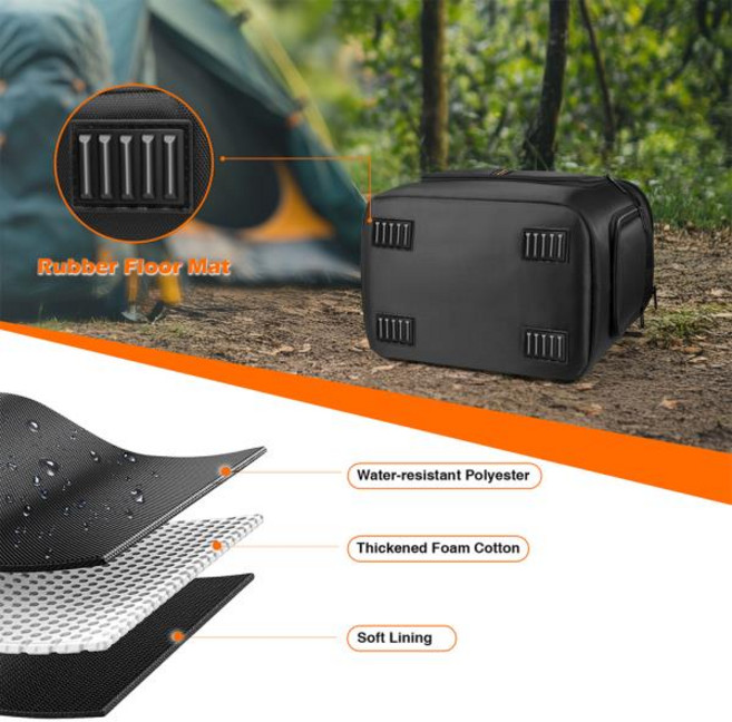 잭커리 익스플로러 1000 V2 휴대용 전원 스테이션 가방 보호 케이스 어깨끈 및 손잡이 포함 낙하 방지, 1