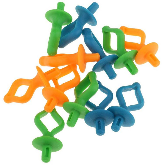 24Pcs 스레드 보빈 홀더 클립 클램프 실리콘, 모듬