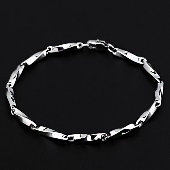 라워스 변색없는 티타늄 클래식 팔찌