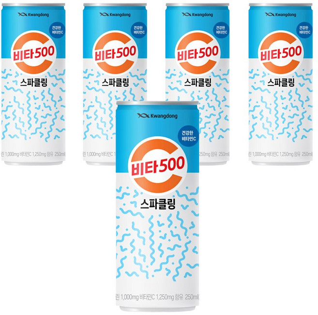 광동제약 비타500 스파클링, 5개, 250ml