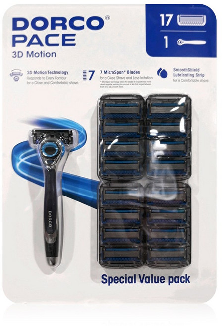페이스 3D모션 면도기세트 (1+17) 도루코 COSTCO, 1개