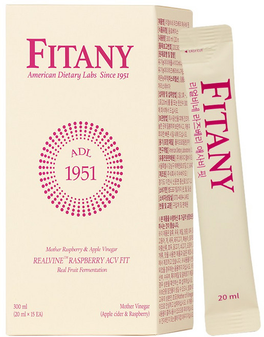 [FITANY] 피타니 리얼비네 라즈베리 애사비 핏 애플사이다비니거, 1박스, 300ml