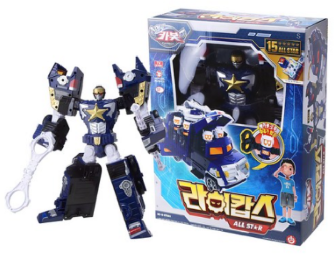 초이락 라이캅스 올스타 로봇장난감 혼합색상 1개, 컬러믹스, 4개