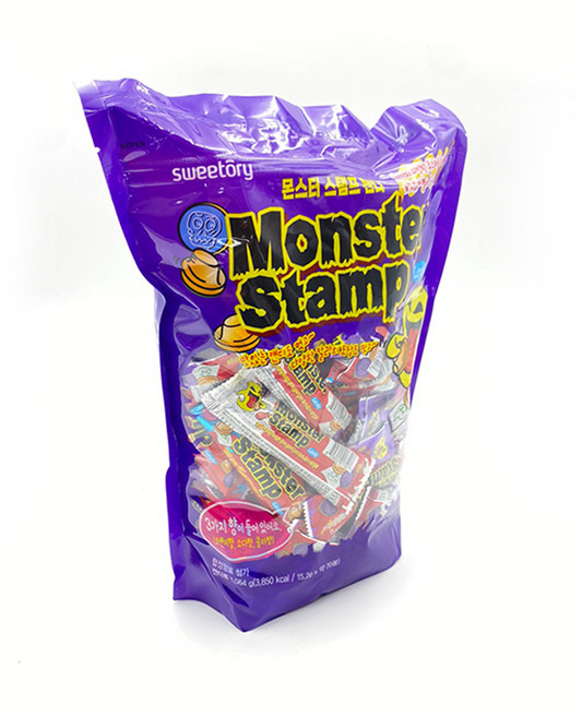 몬스터 스탬프 껌 세계 수입 추억 옛날 과자 스낵 사탕 캔디, 70개, 15.2g