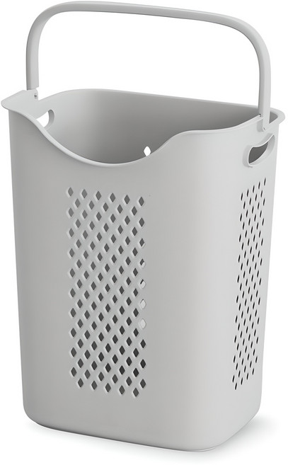 네이쳐리빙 대용량 VER 손잡이가 편리한 빨래바구니, 그레이