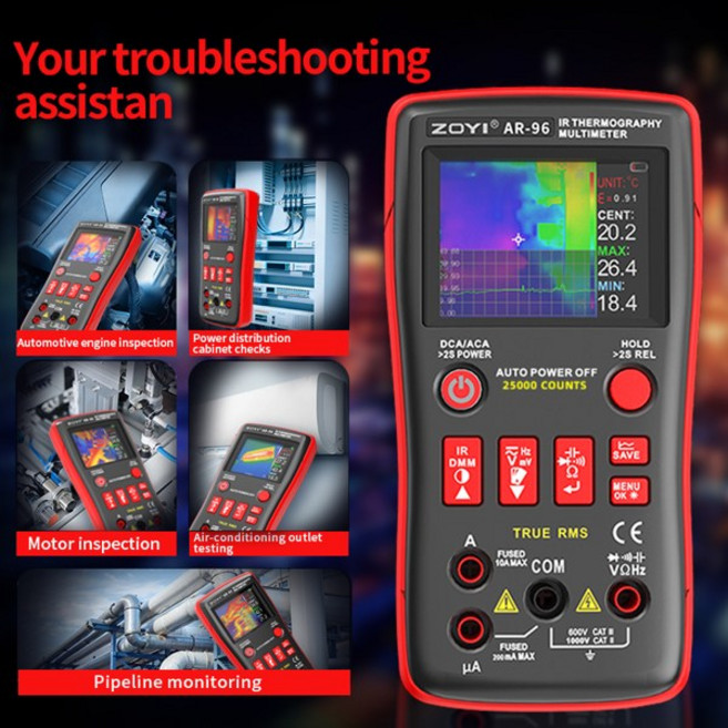 열화상카메라 열감지 휴대용 고해상도 2-in-1 열화상 카메라 멀티미터 전기/산업/바닥 난방 수리용 ZOYI, [01] 옵션1