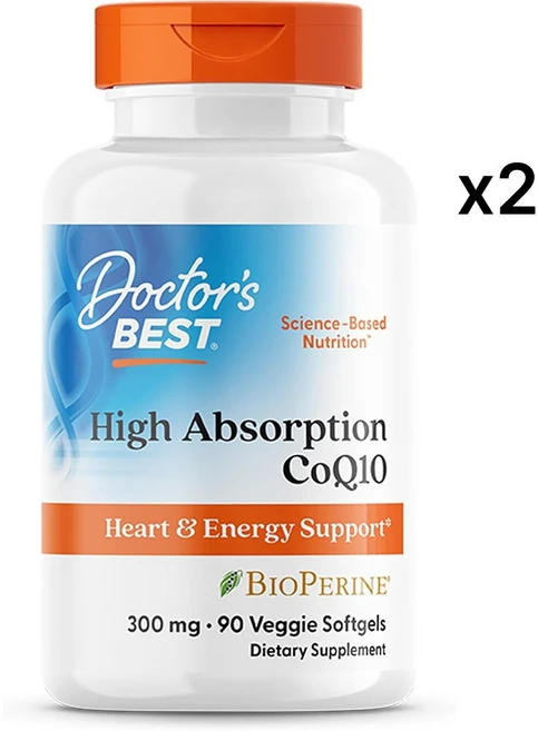 닥터스베스트 코엔자임Q10 코엔자임큐텐 300mg 90식물성 소프트젤, 90정, 2개 - 쿠팡