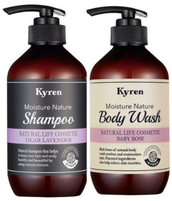 키렌 1+1 골라담기 샴푸 / 트리트먼트 / 바디워시 / 바디로션, 2개, 샴푸+바디워시, 베이비로즈향, 500ml