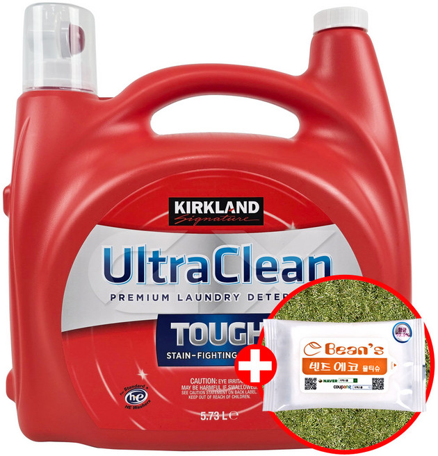 커클랜드 울트라 클린 드럼겸용 액체세제 5.73L + 빈즈물티슈10매입, 1개