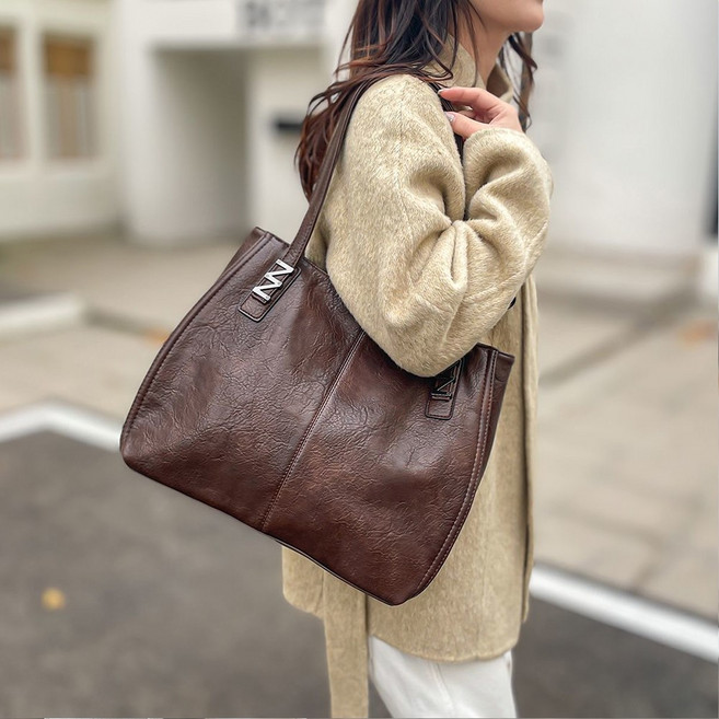 대용량 리얼 소가죽 빈티지 토트백 숄더백 크로스백