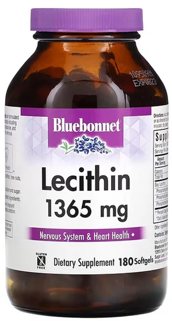 BlueBonnet Lecithin 블루보넷 레시틴 1365mg 180소프트젤, 180정, 1개 - 쿠팡