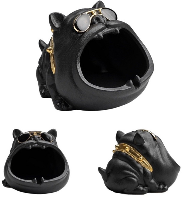 Taomi 動物造型煙灰缸, 1個, 黑
