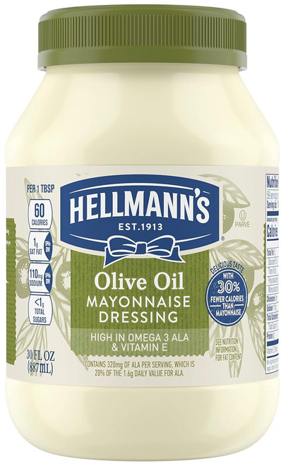 헬만스 마요네즈 드레싱 올리브 오일, 1개, 887ml