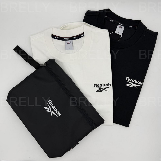 리복 에센셜 2PACK 반팔티 티셔츠 파우치포함 26SS (화이트/블랙)