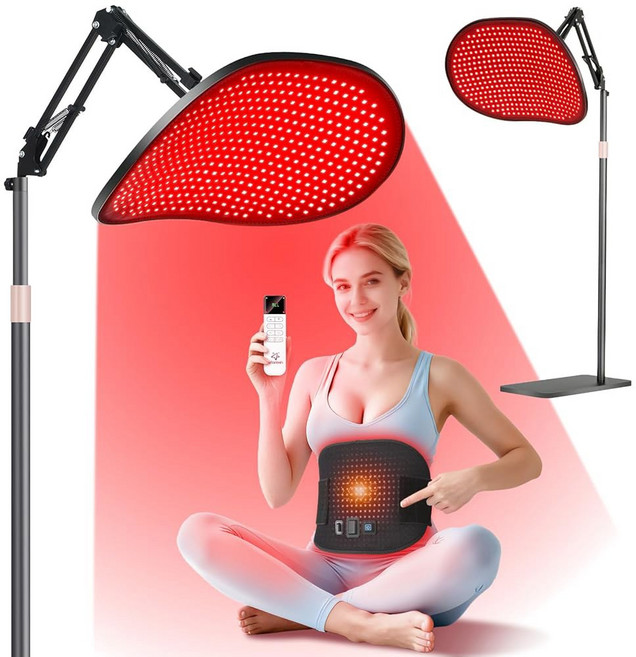 얼굴 본체용 아스타렉신 레드 라이트 테라피 무선 리모컨 타이머가 있는 660nm 및 850nm 근적외선 장치 대형 패널에 50W 2-in-1 적외선 432 LED 테라피