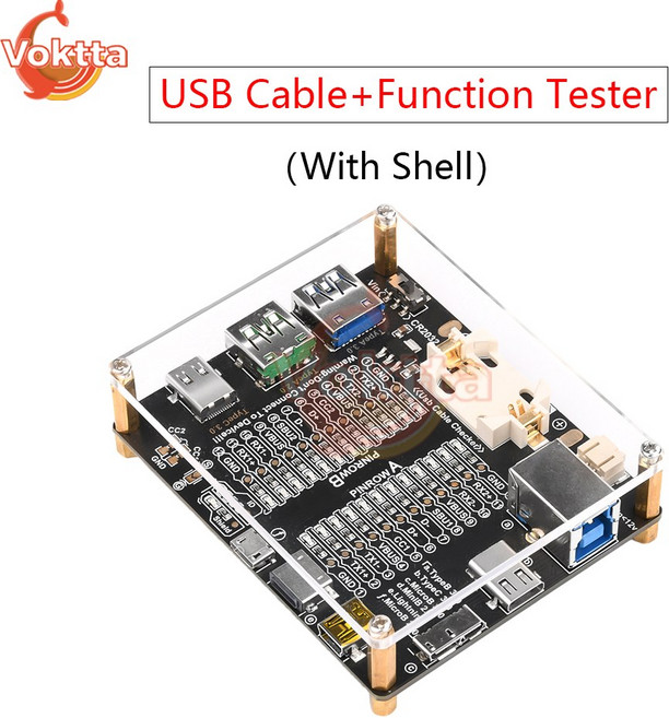 USB 케이블 데이터 라인 감지 테스트 스위칭 보드 타입 검사기 테스터 도구 단락 회로 오프, with shell