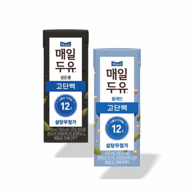 매일두유 검은콩 고단백 & 렌틸콩, 48개, 190ml