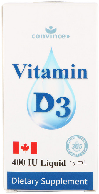 convince 維生素D3滴劑 400IU, 1盒, 15ml