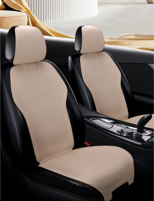 진루이 차량용 통풍 시트 사계절 방석 여름 시원한 자동차 시트커버, 1개, 베이지